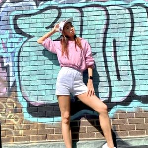 💕 ALO YOGA Refresh cropped fleece hoodie S 💕